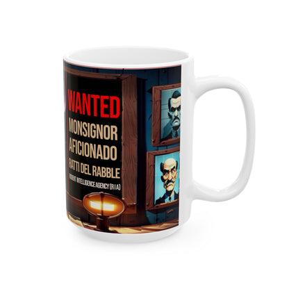 Wylieville After Dark: Monsignor Aficionado Ceramic Mug, (15oz)