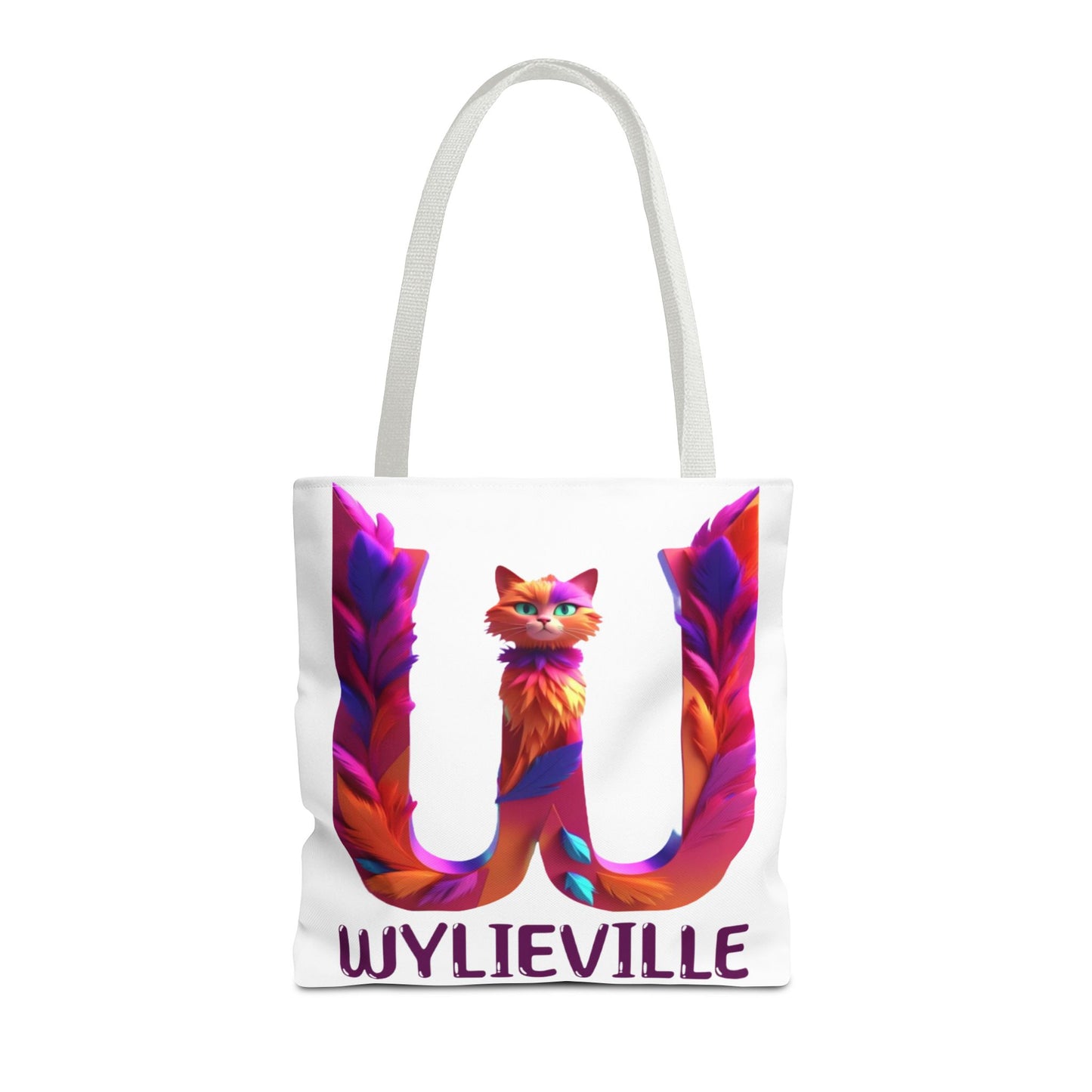 Wylieville Brand Tote Bag - White/Purple