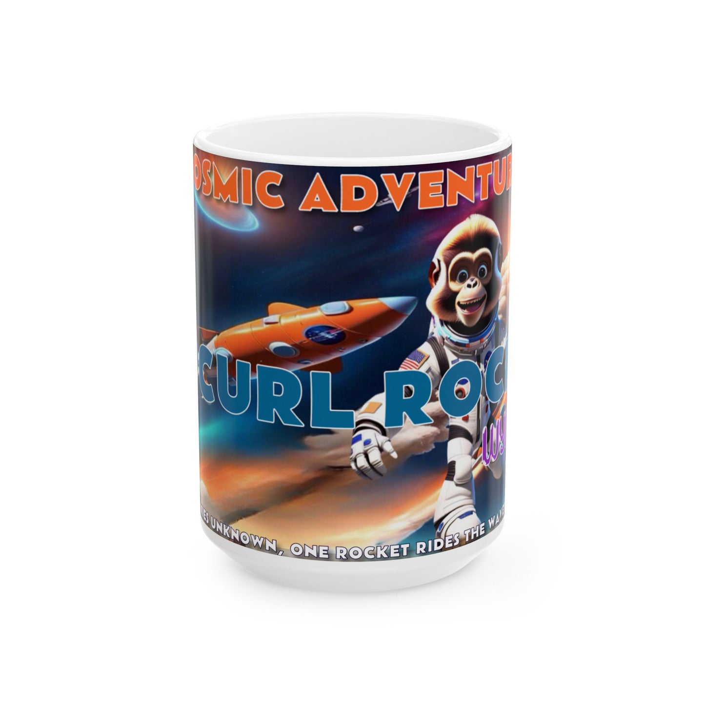 Wylieville: The Cosmic Adventures of RipCurl Rocket  Ceramic Mug, (15oz)