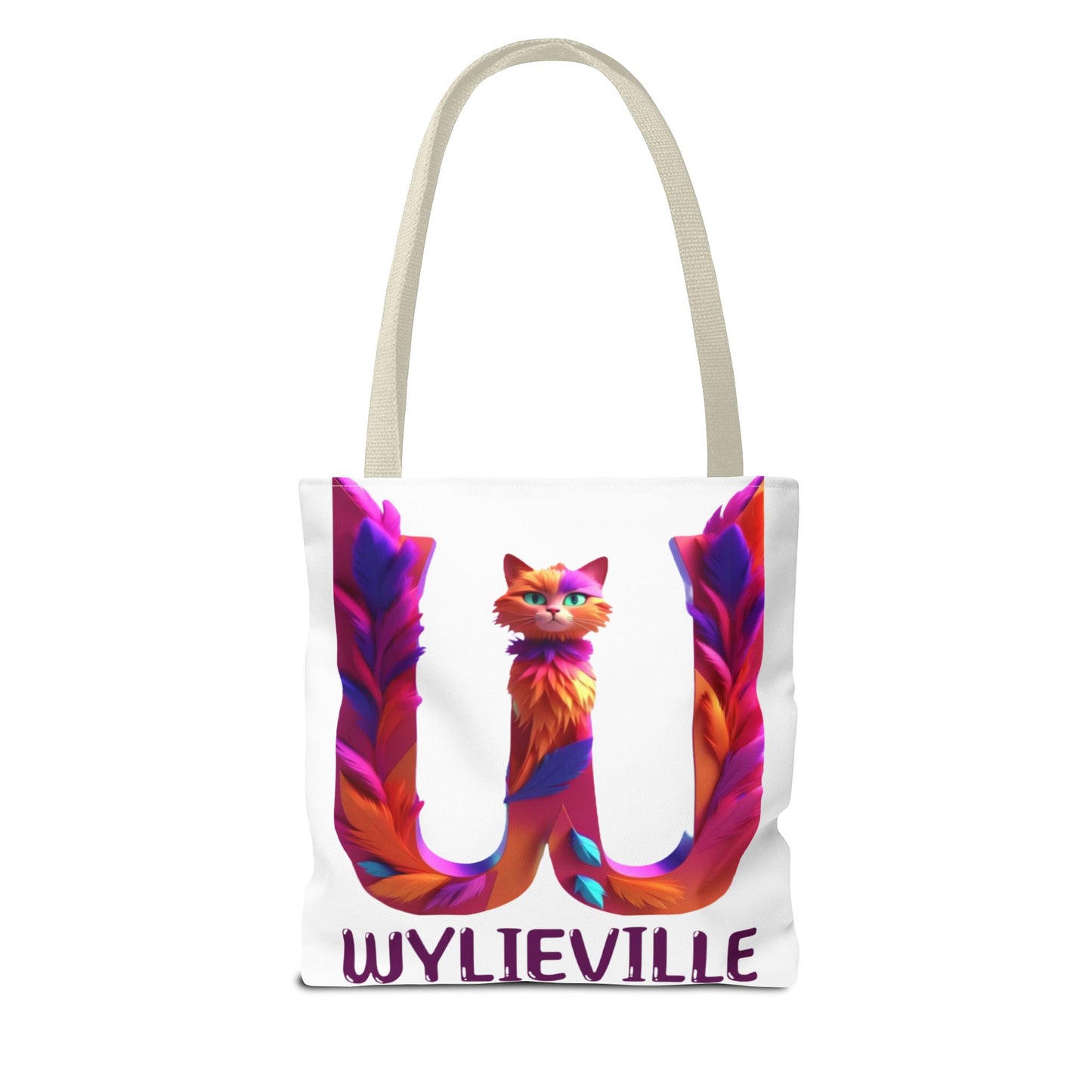 Wylieville Brand Tote Bag - White/Purple