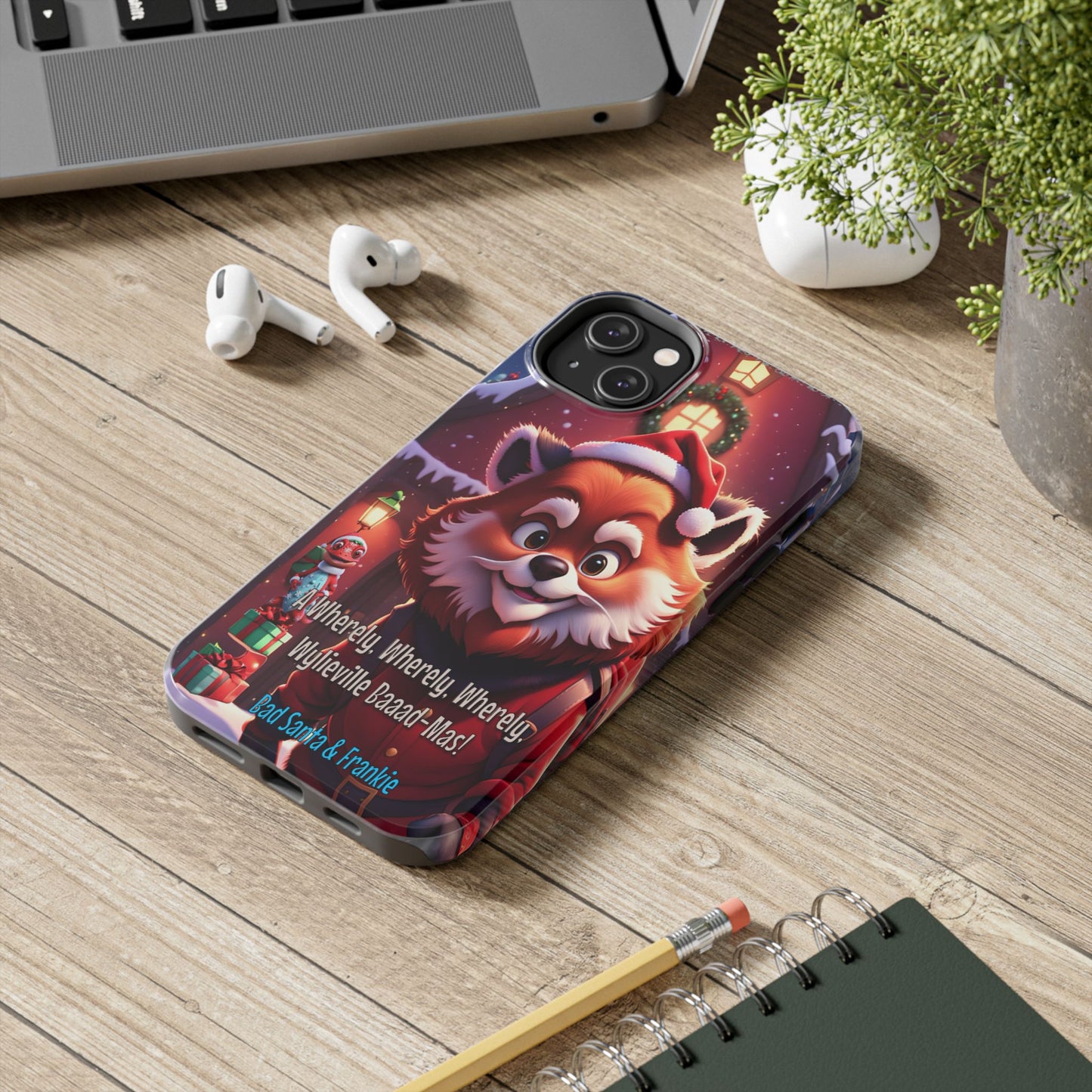 Wylieville: Bad Santa - Baaad - Mas! Tough iPhone 14 Plus Case