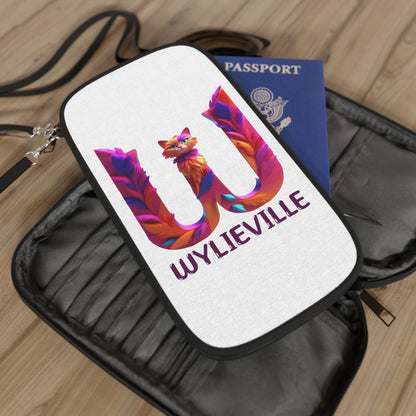 Wylieville Passport Wallet - White/Purple