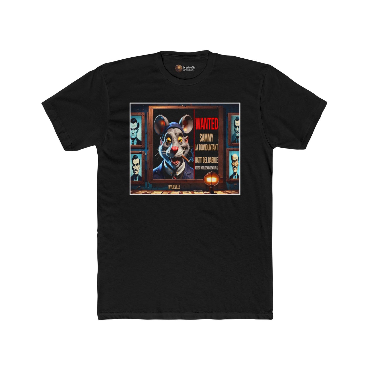 Wylieville After Dark: Sammy La Toonountant Unisex Cotton Crew Tee (RDR1)