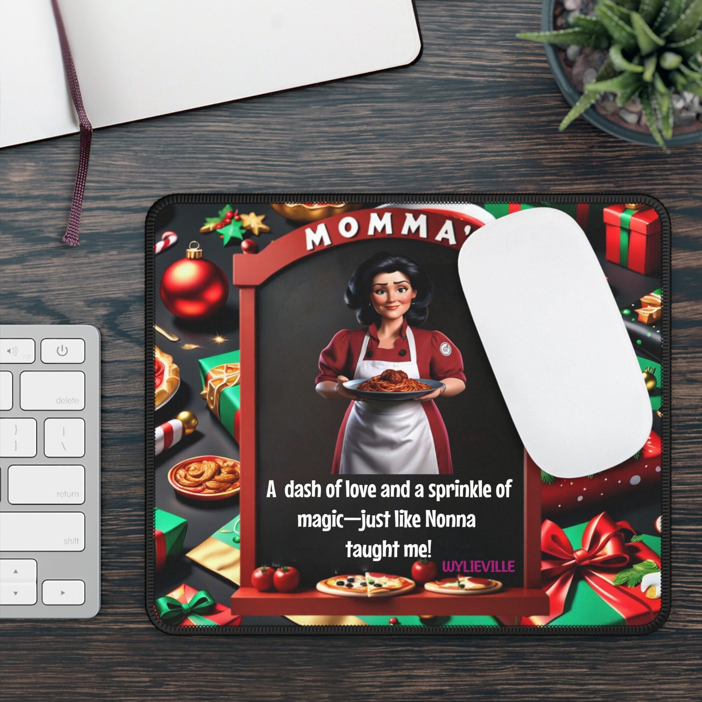 Wylieville: Momma Cannoli's A Nonna Christmas Gaming Mouse Pad