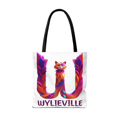 Wylieville Brand Tote Bag - White/Purple