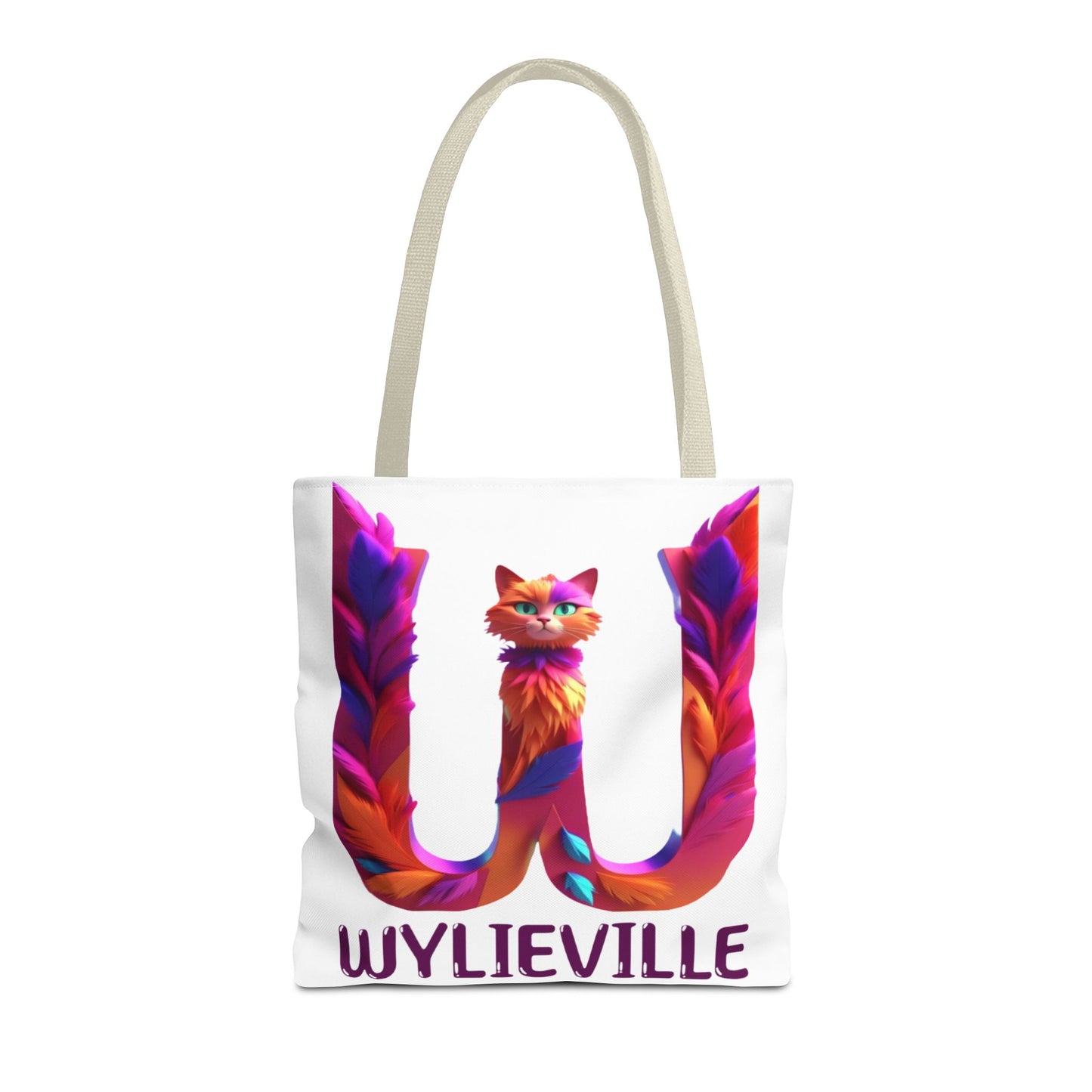 Wylieville Brand Tote Bag - White/Purple