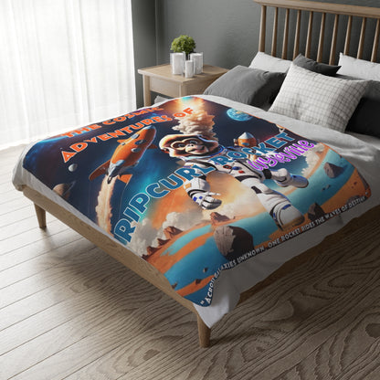 Wylie Tunes: Space Cat 2 & RipCurl Rocket Velveteen Microfiber 60x50 Reversible Blanket – “Double the Action, Double the Story"