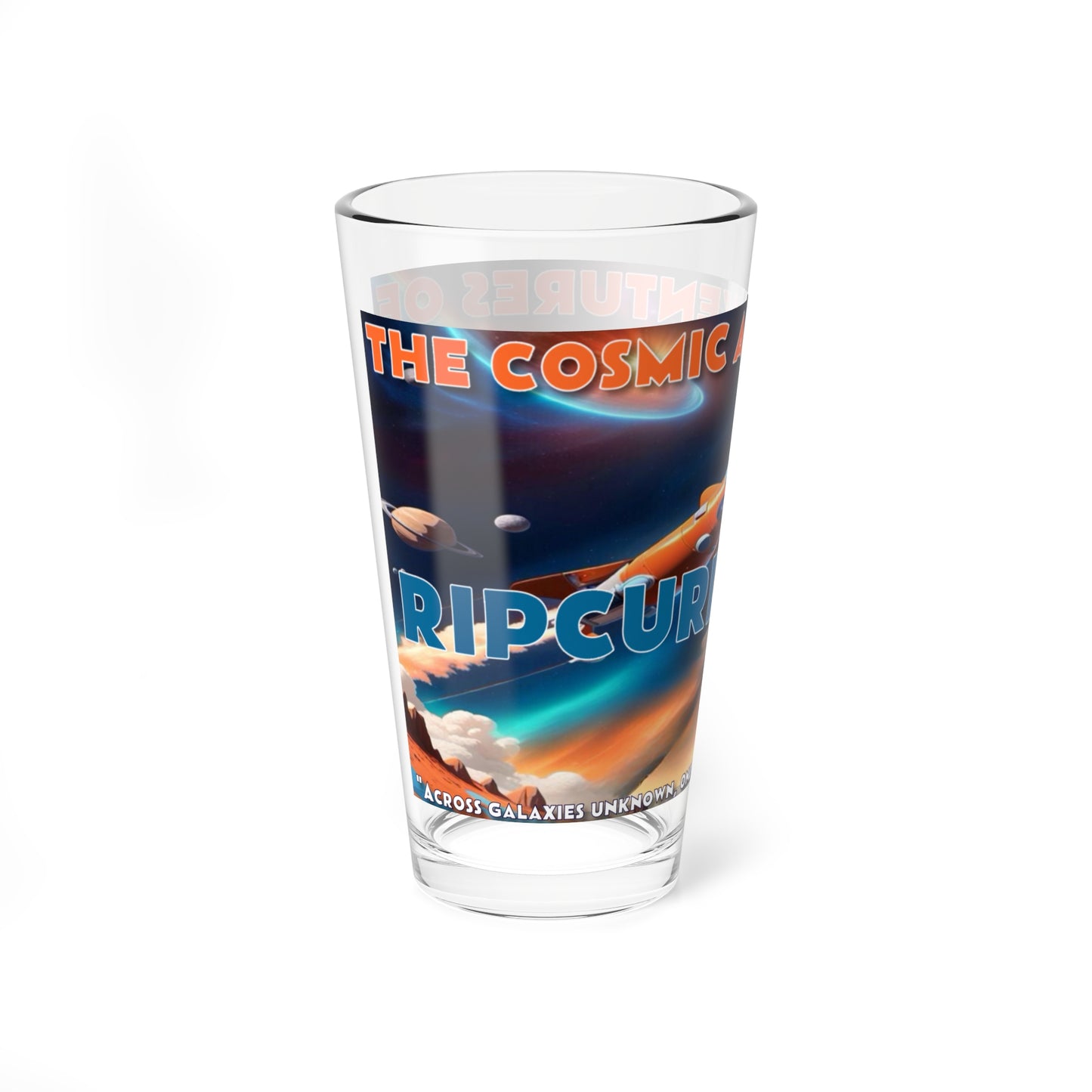 Wylieville: The Cosmic Adventures of RipCurl Rocket Mixing Glass, 16oz