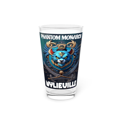 Wylieville After Dark: Phantom Monarch Pint Glass, 16oz