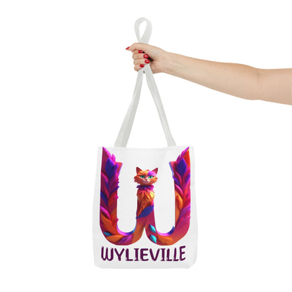 Wylieville Brand Tote Bag - White/Purple