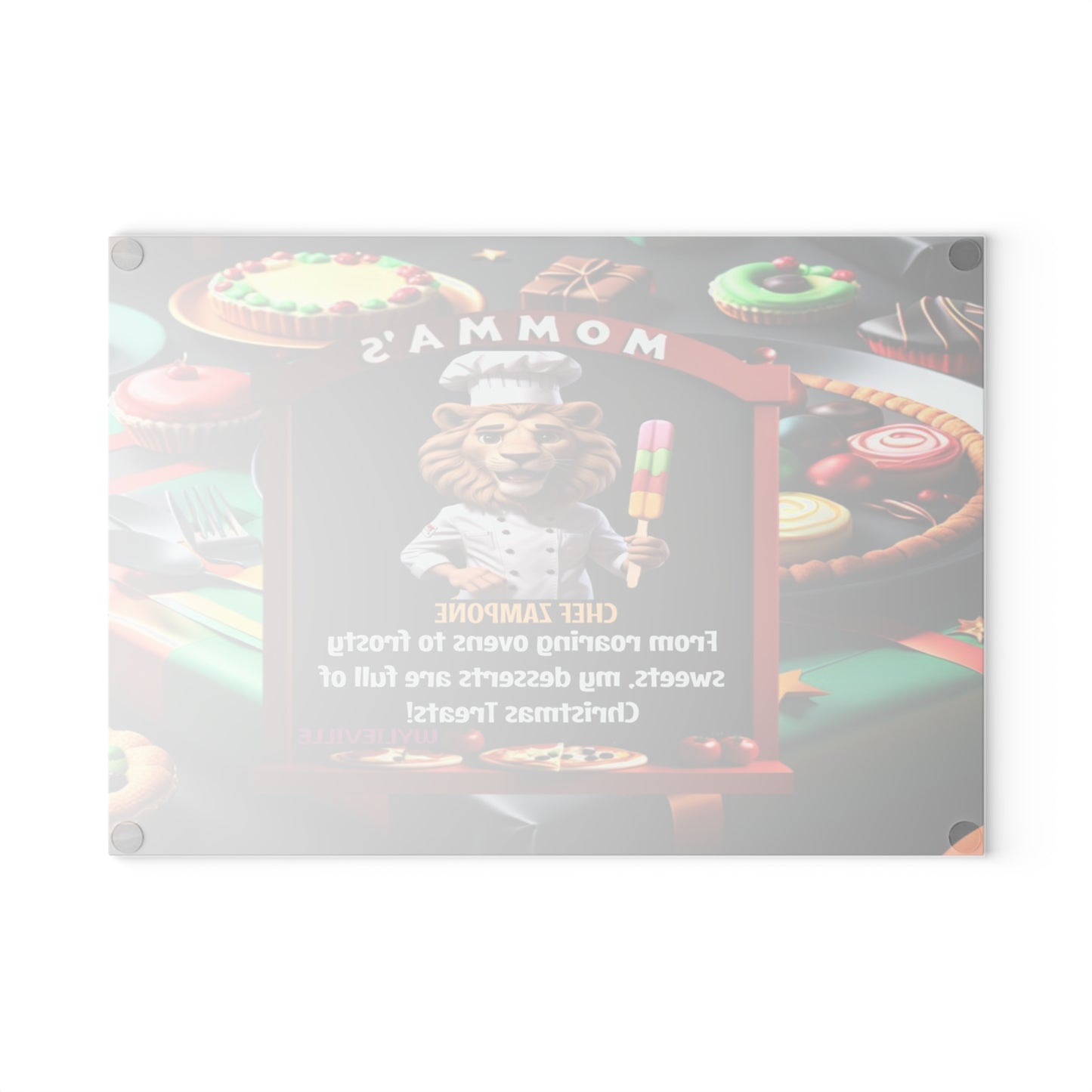 Wylieville: Momma Cannoli's Chef Zampone Glass Cutting Board