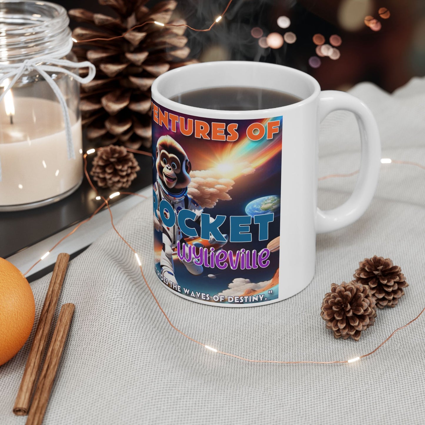 Wylieville: The Cosmic Adventures of RipCurl Rocket  Ceramic Mug, (11oz)