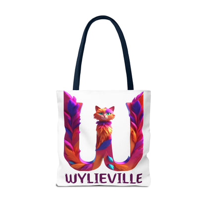 Wylieville Brand Tote Bag - White/Purple