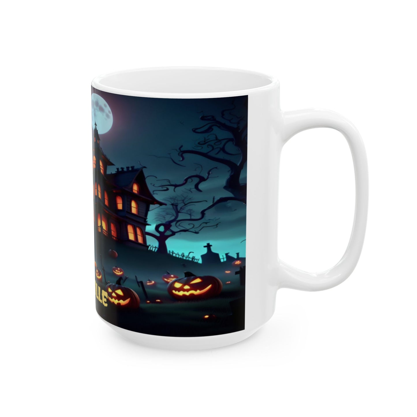 Wylieville: Haunted Mansion Ceramic Mug, (15oz)