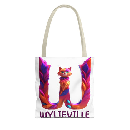 Wylieville Brand Tote Bag - White/Purple