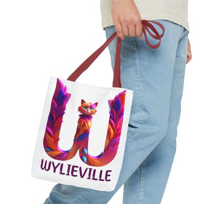 Wylieville Brand Tote Bag - White/Purple