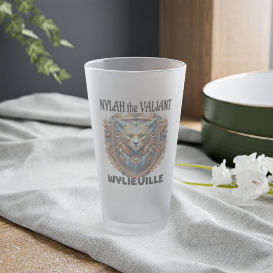 Wylieville After Dark: Nylah's Frosted Pint Glass, 16oz