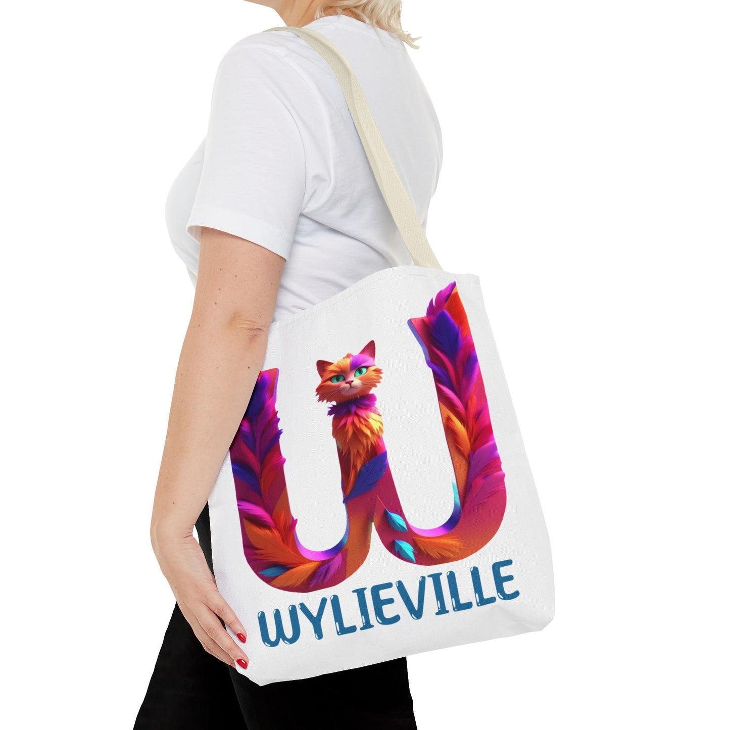 Wylieville Brand Tote Bag - White/Blue