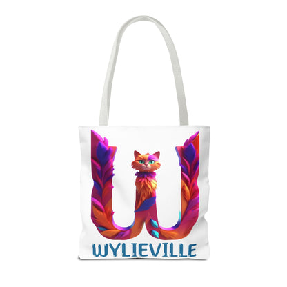 Wylieville Brand Tote Bag - White/Blue