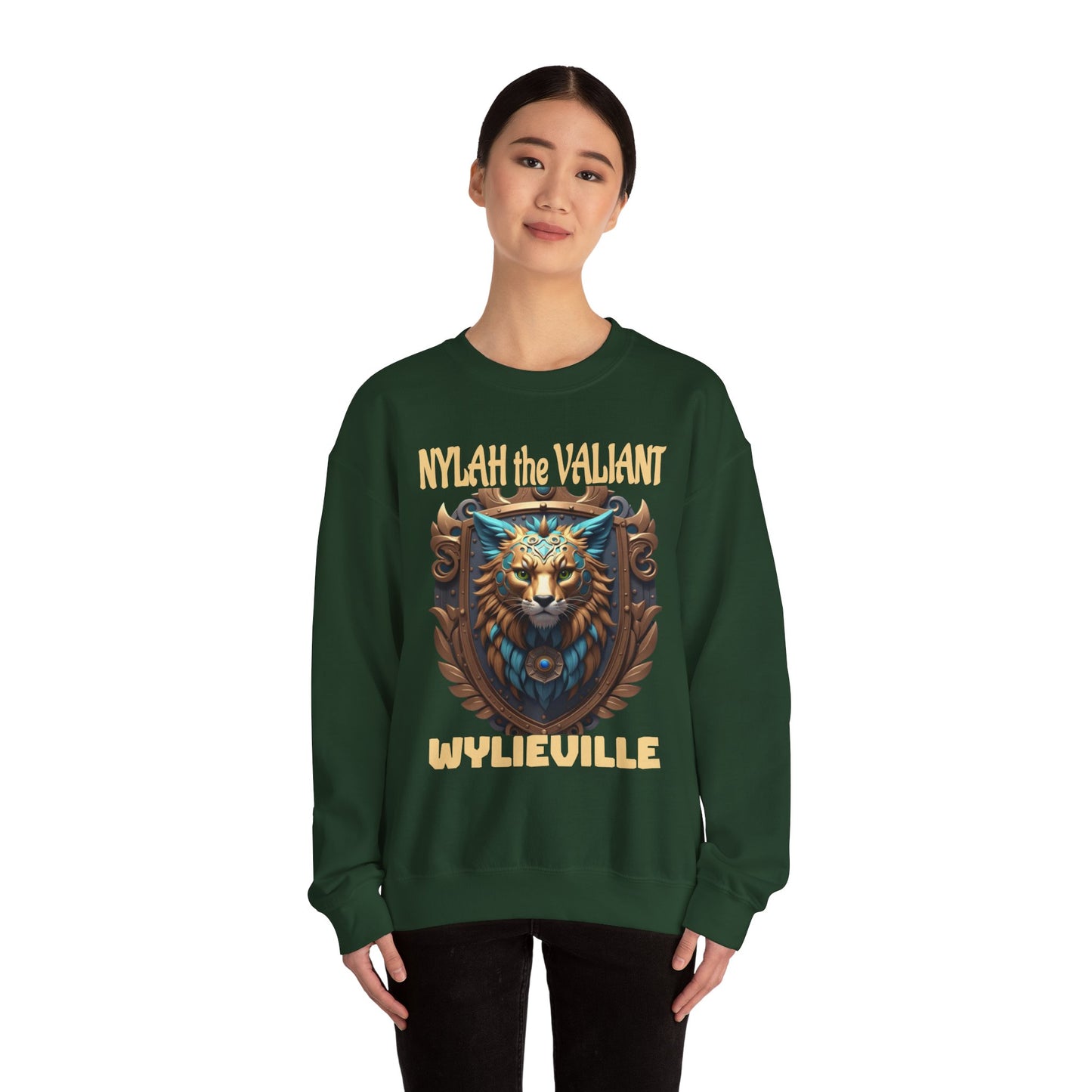 Wylieville After Dark: Nylah the Valiant  Heavy Blend Crewneck Sweatshirt