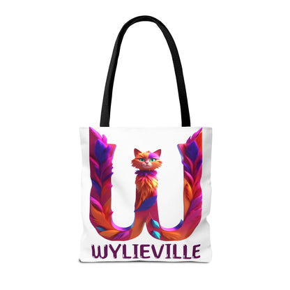 Wylieville Brand Tote Bag - White/Purple