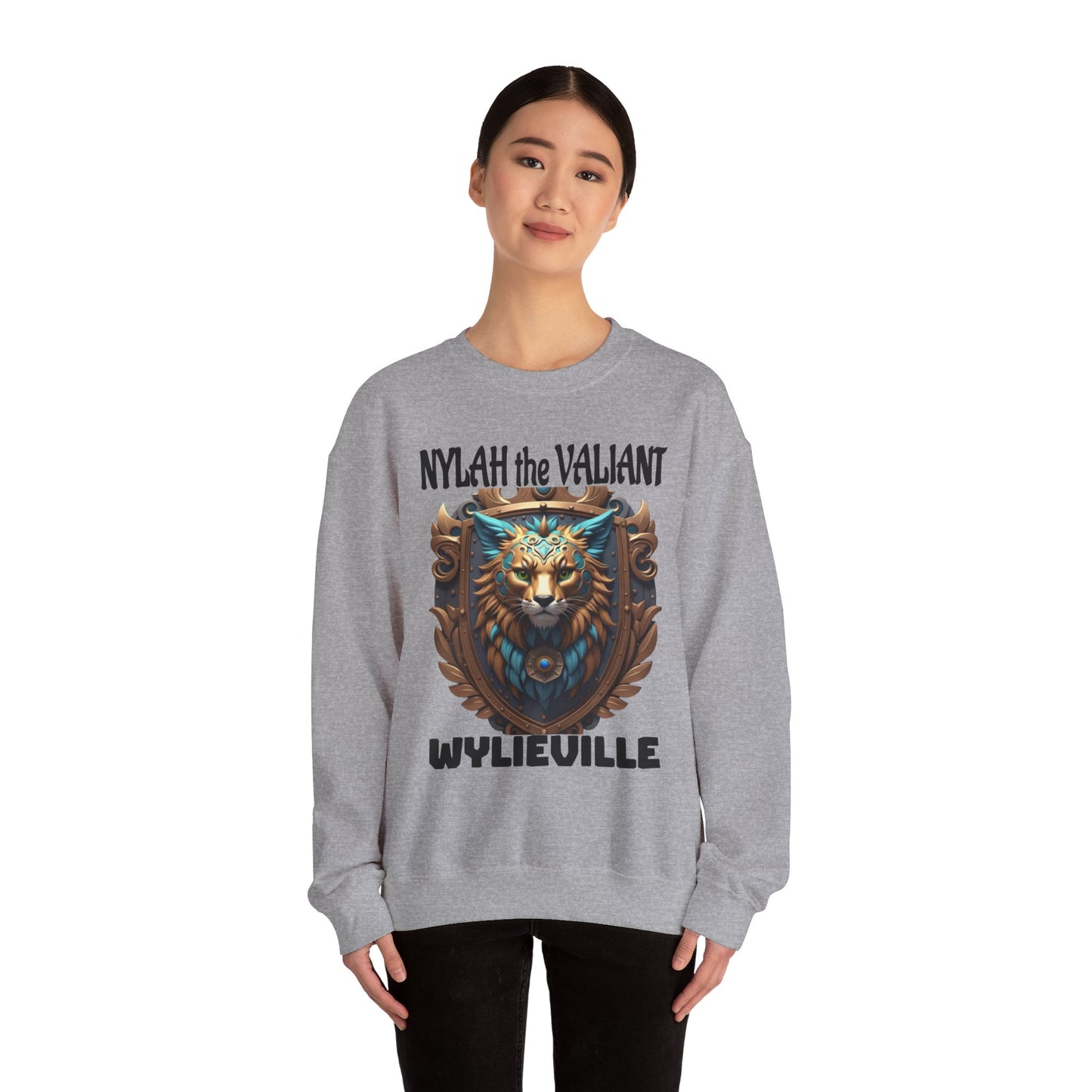 Wylieville After Dark: Nylah the Valiant  Heavy Blend Crewneck Sweatshirt