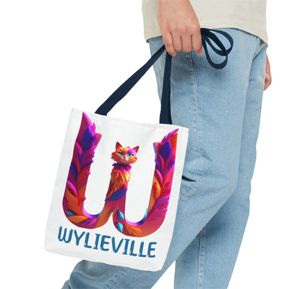 Wylieville Brand Tote Bag - White/Blue