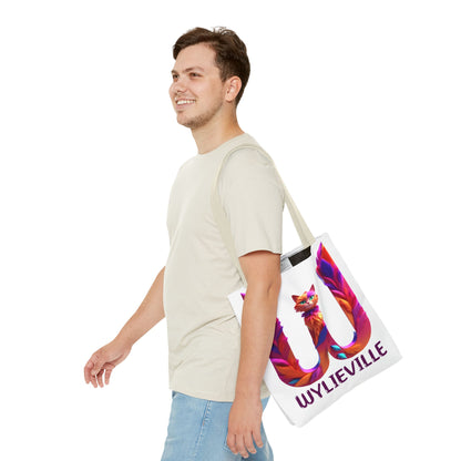 Wylieville Brand Tote Bag - White/Purple