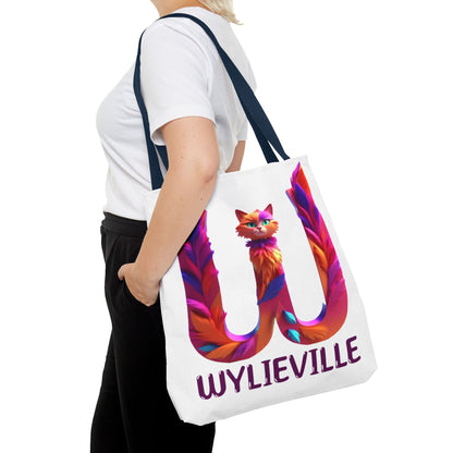 Wylieville Brand Tote Bag - White/Purple