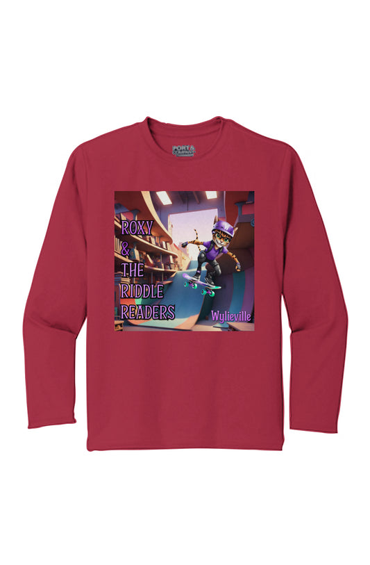 Wylieville: Roxy & The Riddle Readers Youth LS Performance Tee