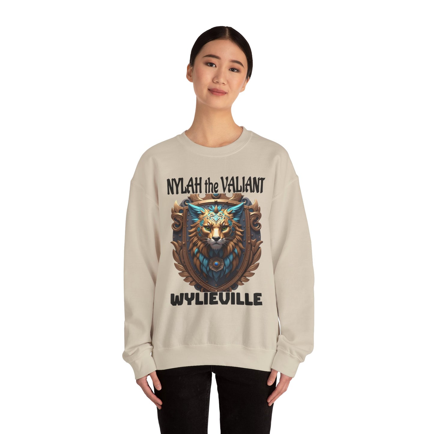 Wylieville After Dark: Nylah the Valiant  Heavy Blend Crewneck Sweatshirt