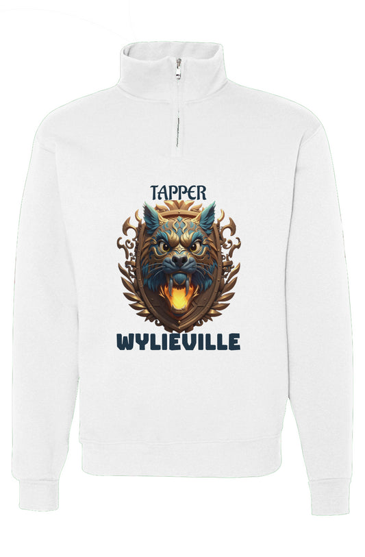 Wylieville After Dark: Tapper in Blue Quarter-Zip Sweatshirt