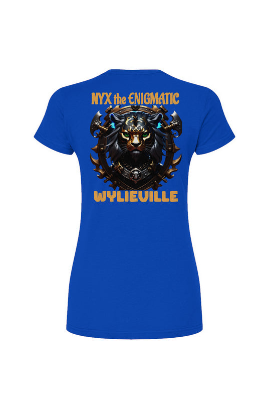 Wylieville After Dark: Nyx on the back Women's T-Shirt