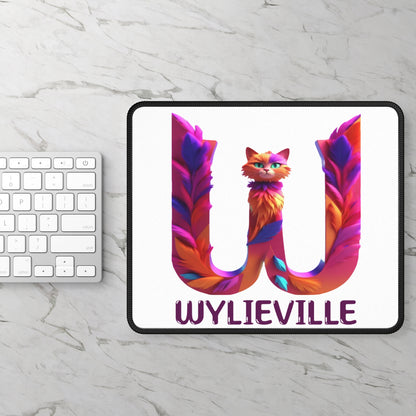 Wylieville Brand Gaming Mouse Pad (White/Purple)