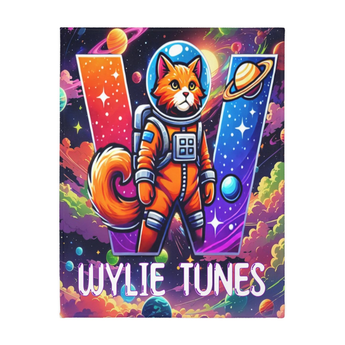 Wylie Tunes: Space Cat 2 & RipCurl Rocket Velveteen Microfiber 80x60 Reversible Blanket – “Double the Action, Double the Story"