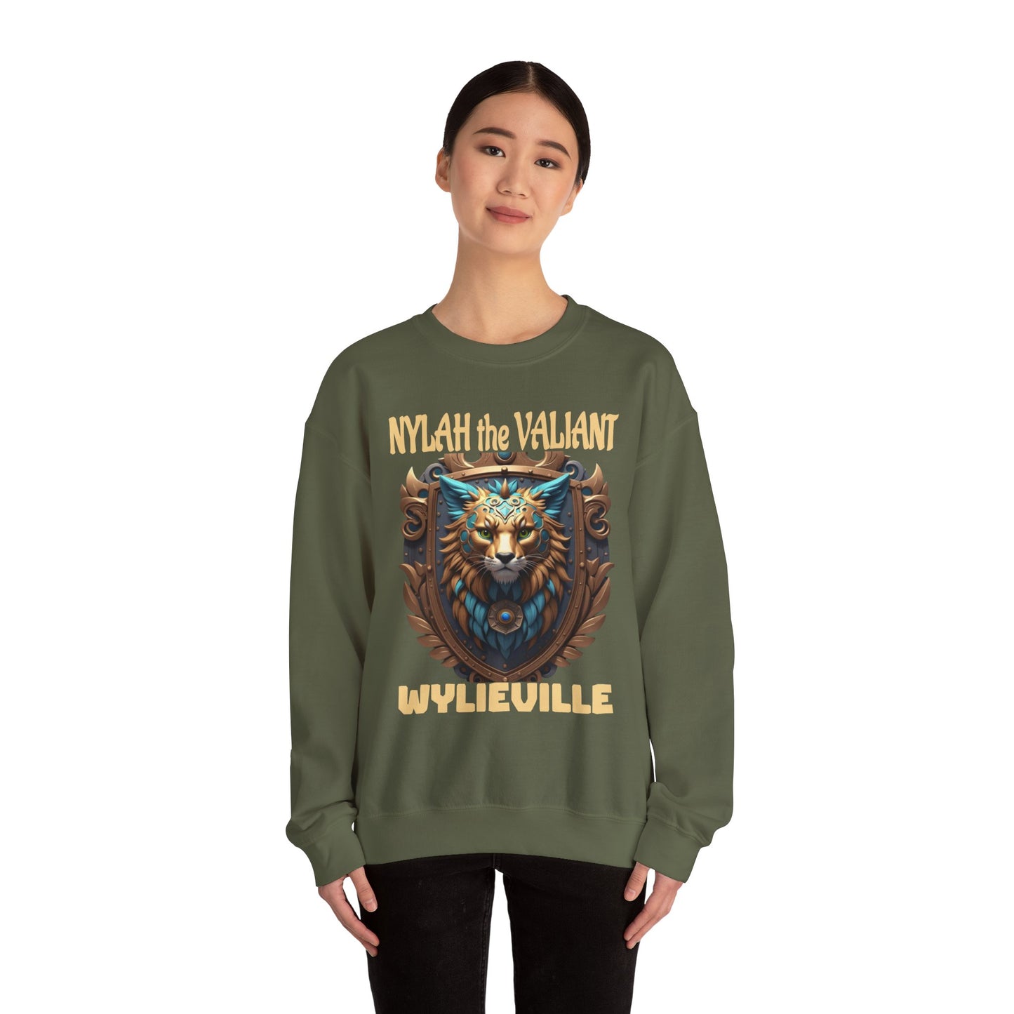 Wylieville After Dark: Nylah the Valiant  Heavy Blend Crewneck Sweatshirt