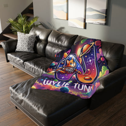 Wylie Tunes: Space Cat 1 & RipCurl Rocket Velveteen Microfiber 60x50 Reversible Blanket – “Double the Action, Double the Story"