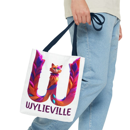 Wylieville Brand Tote Bag - White/Purple