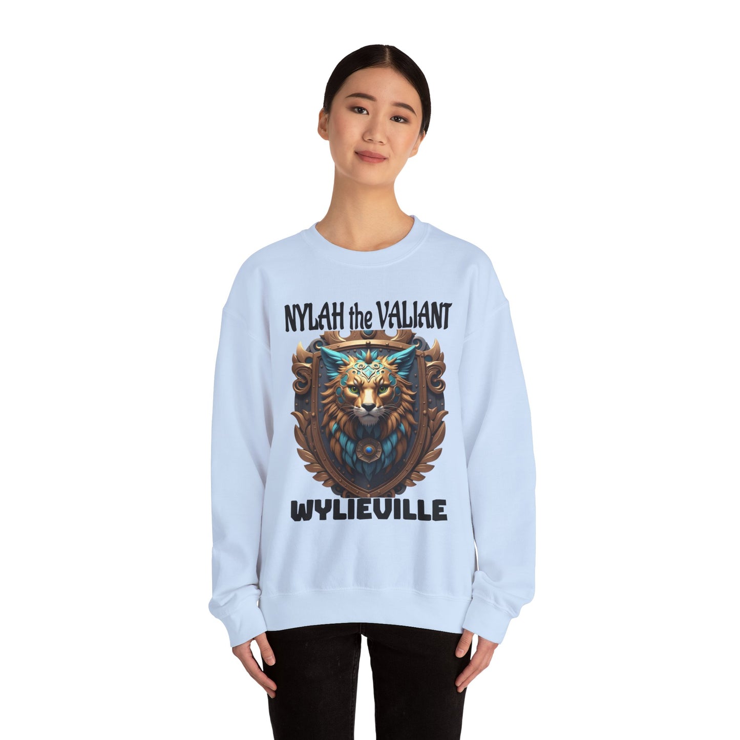 Wylieville After Dark: Nylah the Valiant  Heavy Blend Crewneck Sweatshirt