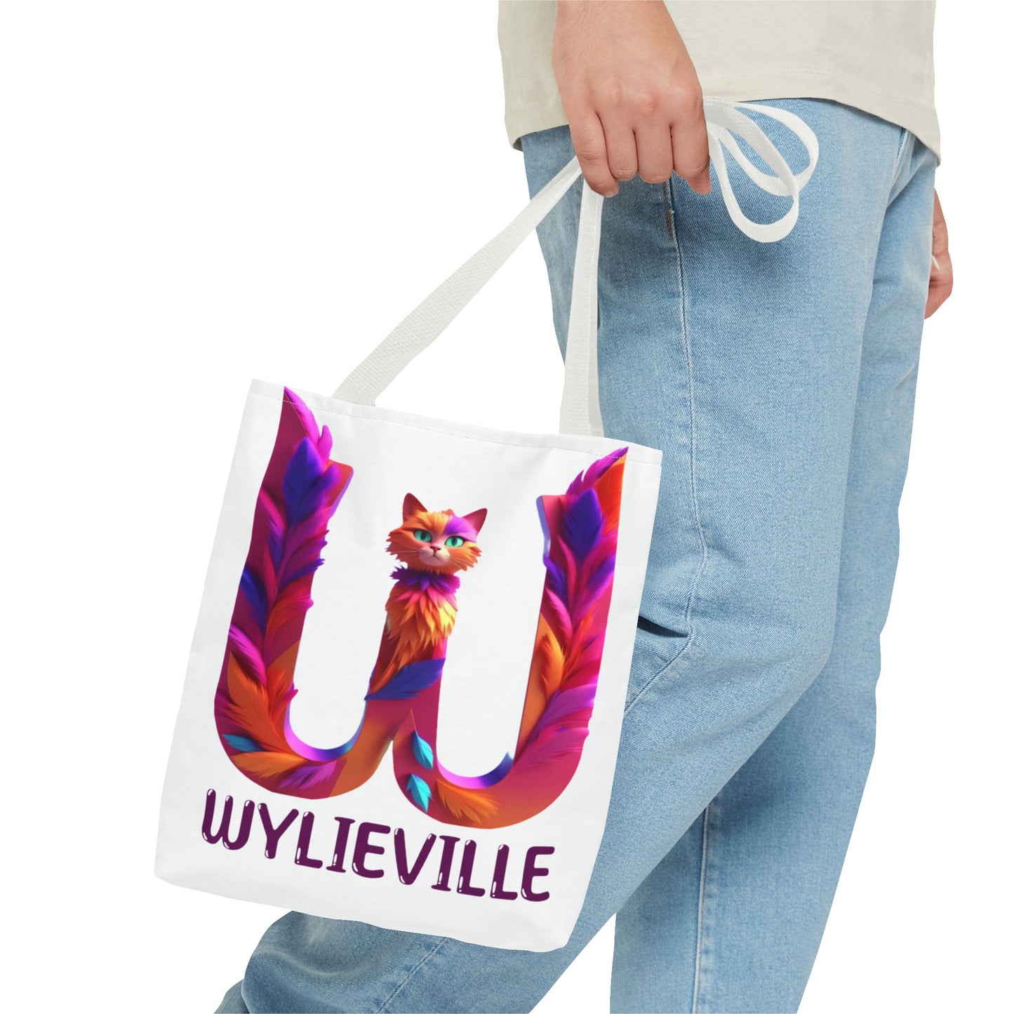 Wylieville Brand Tote Bag - White/Purple