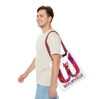 Wylieville Brand Tote Bag - White/Purple