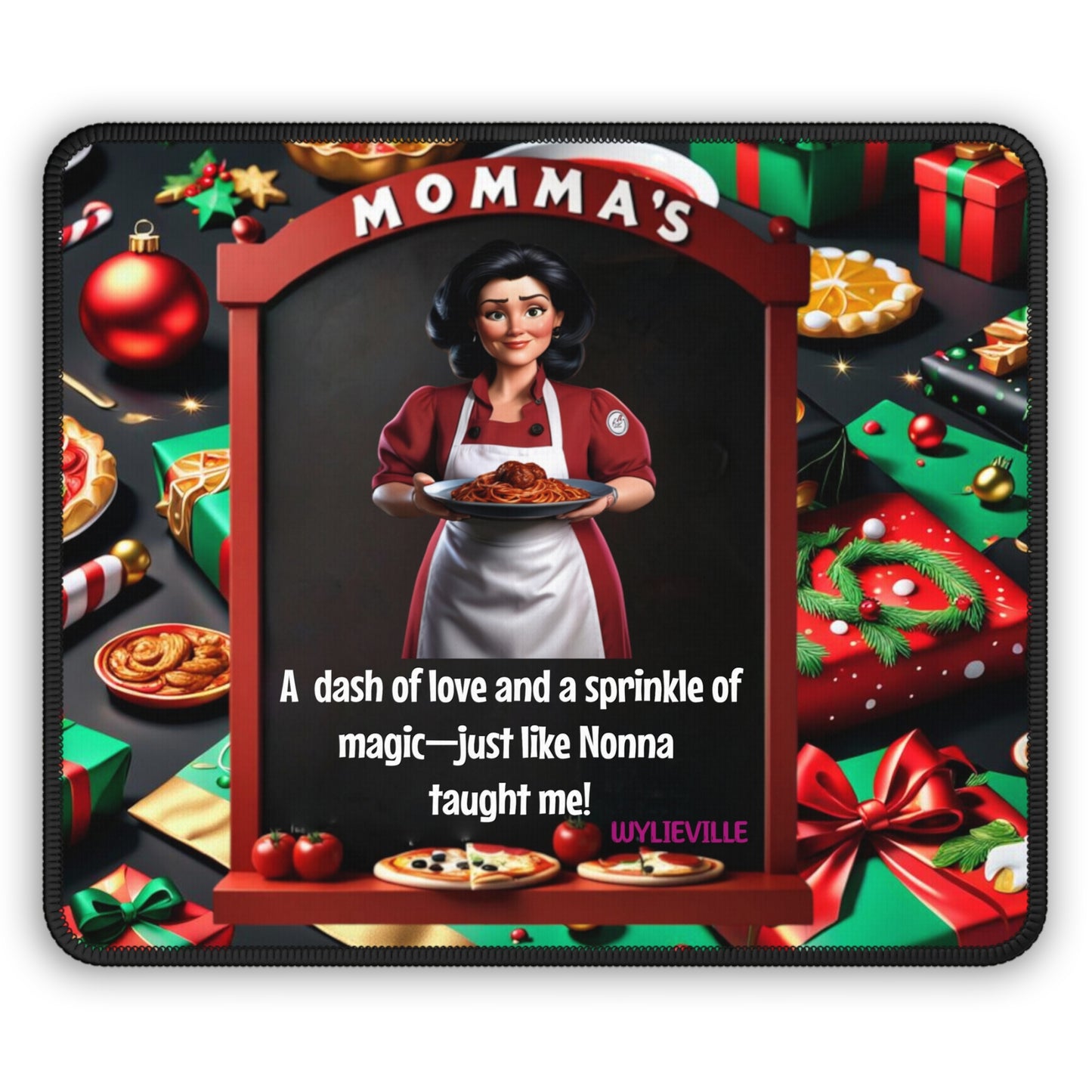 Wylieville: Momma Cannoli's A Nonna Christmas Gaming Mouse Pad