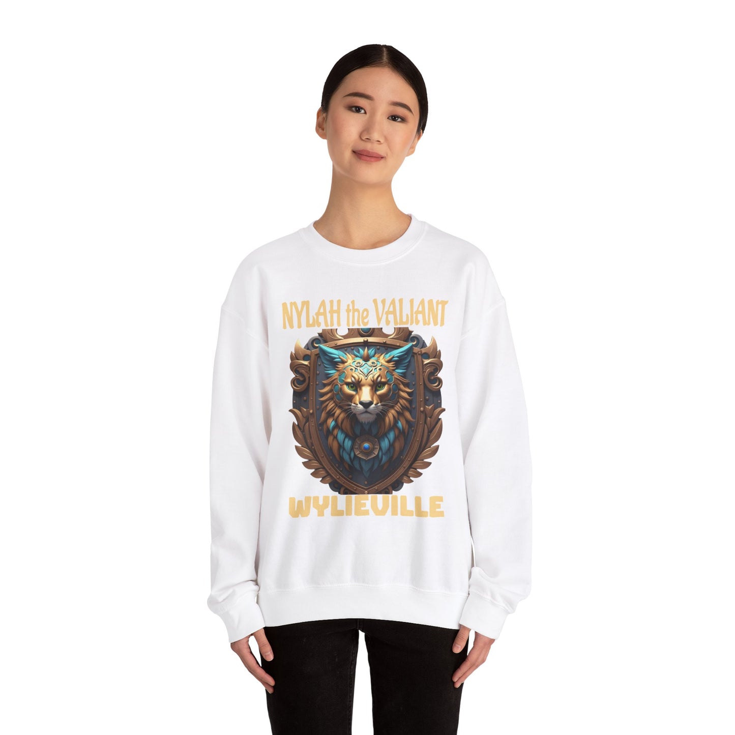 Wylieville After Dark: Nylah the Valiant  Heavy Blend Crewneck Sweatshirt