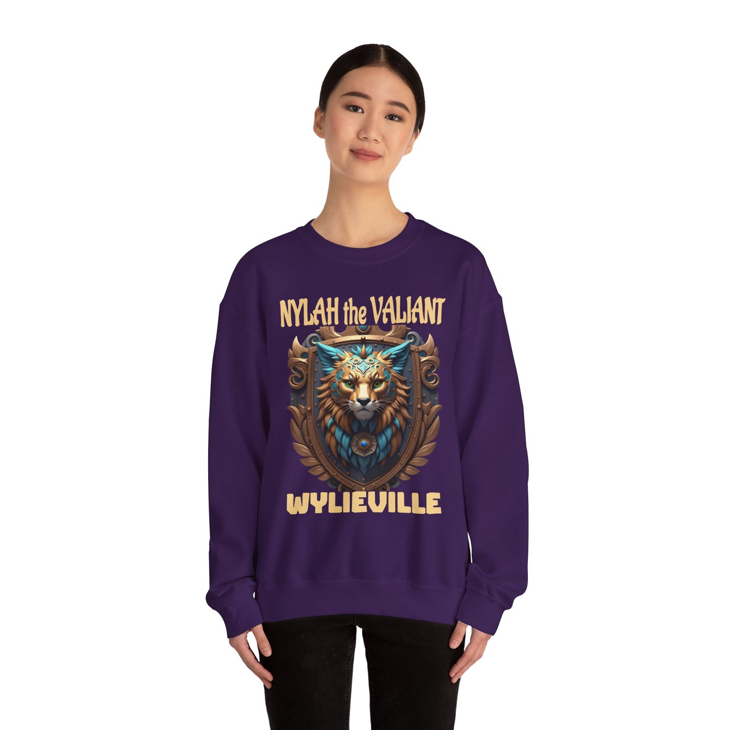 Wylieville After Dark: Nylah the Valiant  Heavy Blend Crewneck Sweatshirt