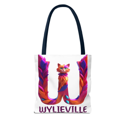 Wylieville Brand Tote Bag - White/Purple