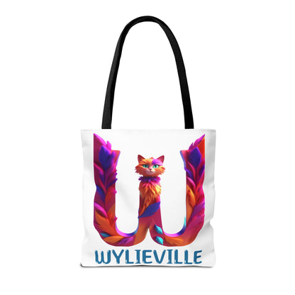 Wylieville Brand Tote Bag - White/Blue