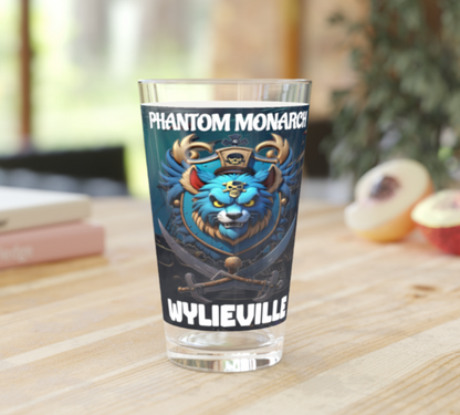 Wylieville After Dark: Phantom Monarch Pint Glass, 16oz