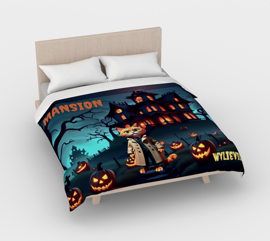 Wylieville: Haunted Mansion Queen Duvet