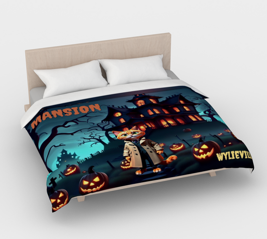 Wylieville: Haunted Mansion King Duvet